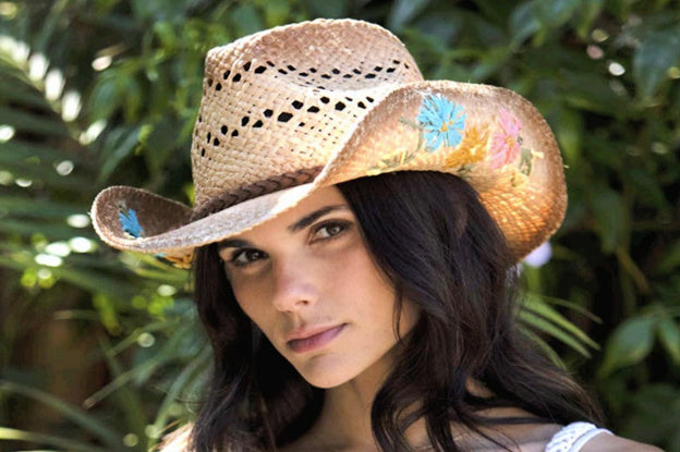 Man in Black Cowboy in back of truck by Peter Grimm|Man Wearing a Black Cowboy Hat by Peter Grimm|Woman wearing a black felt hat by Peter Grimm